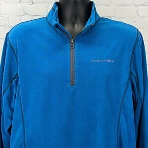 Jackson Hole Fleece Pullover Mens M Medium Blue Quarter Zip Outfitter Trading Co